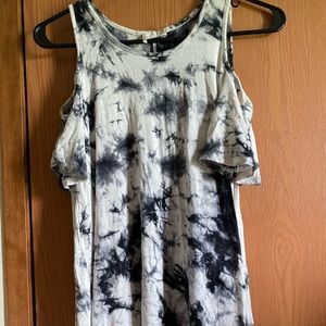 Tie dye medium cold shoulder dress